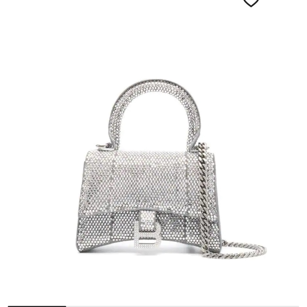 Balenciaga Hourglass crystal-embellished mini bag